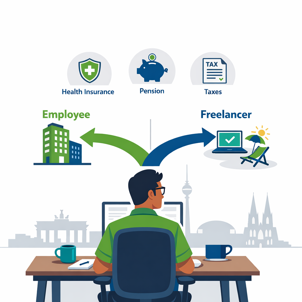 IT Professional Choosing Career Path in Neodirect Brand Colors