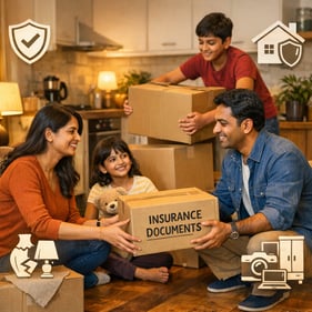 Indian family in her house covered by household content insurance
