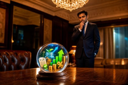 Young Indien, IT professional Looking in a Class Ball for tax Advantage