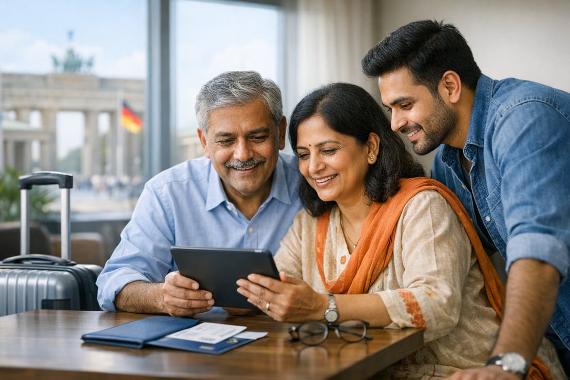 Young Indian and his Parents in Germany