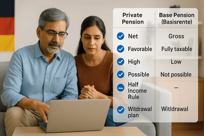 Indian familiy is thinking about pension planning private pension or basic pension sheme