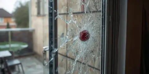 Cricket Ball Through Glass Door _Vikrams son was playing cricket in the courtyard. The ball went through the neighbors expensive insulated glass balcony door. The door cost €1,400 plus installation fees and tempo