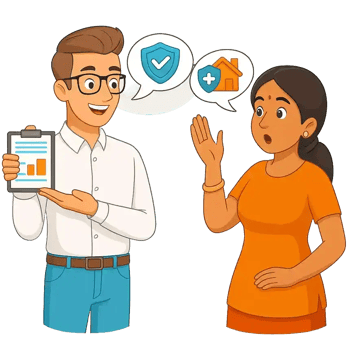 priya fragt nach einem Versicherungsschutz1