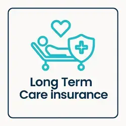 Long term care icon (hospital bed and heart icon)